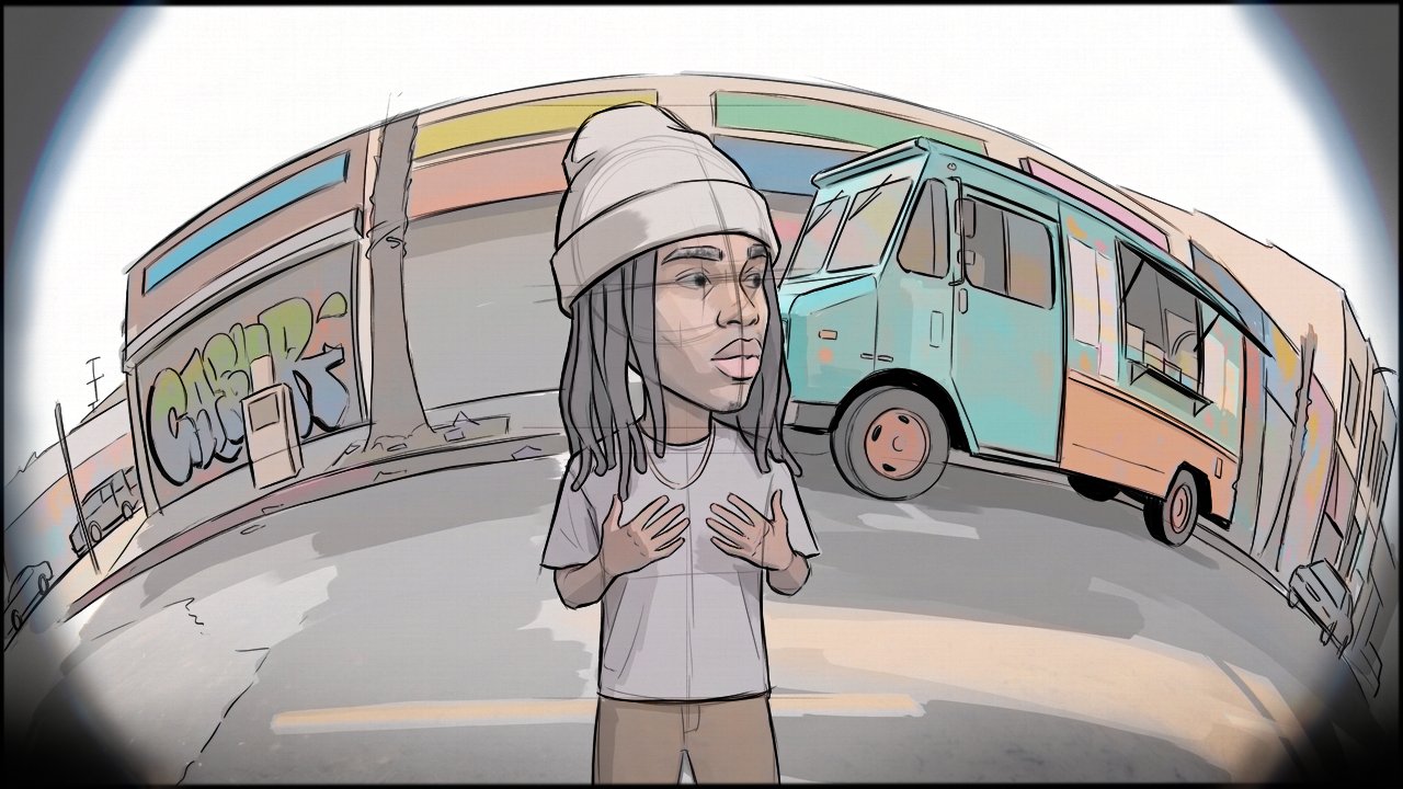 Music Video - Narrative - storyboard frame 3 by Dakota Warren